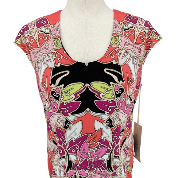 Etcetera Dress Womens 10 Abstract Multicolor Print Lined Sleeveless NWT - Picture 2 of 14